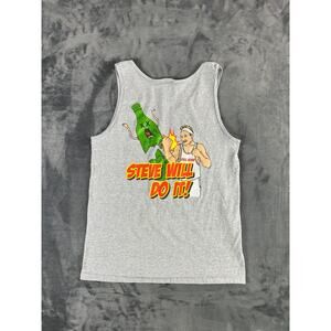 NELK Boys "Steve Will Do It!" Tank‎ Top Gray Size Small Funny Graphic Full Send